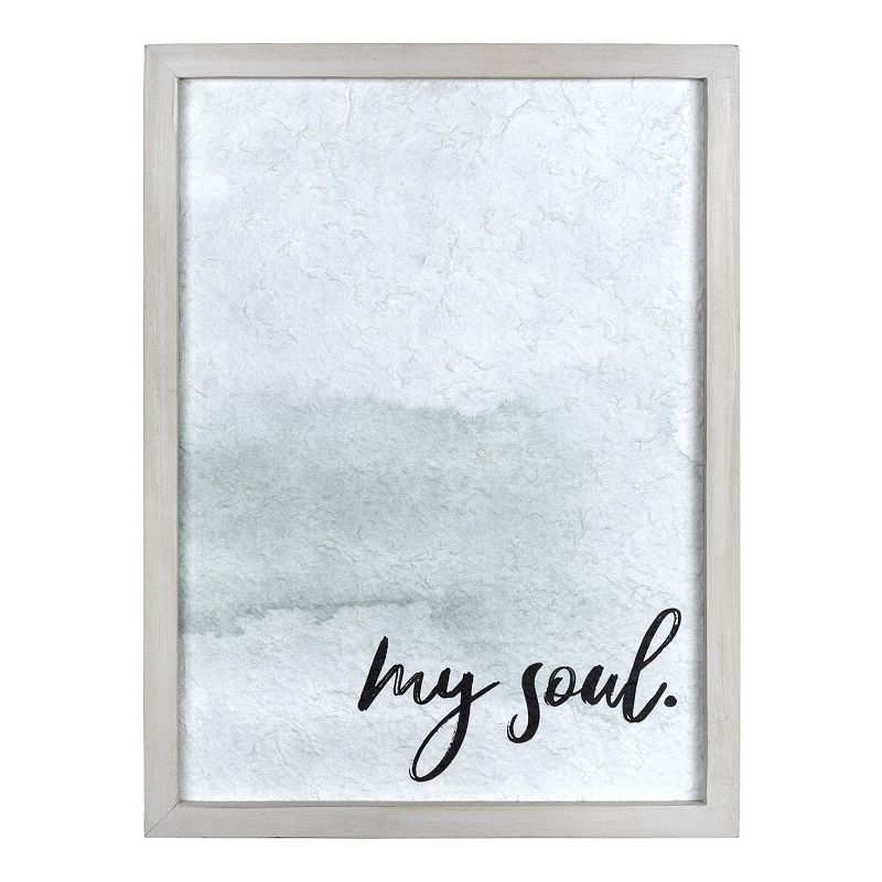 Stratton Home Decor Traditional Textured My Soul Framed Wall Art, Green