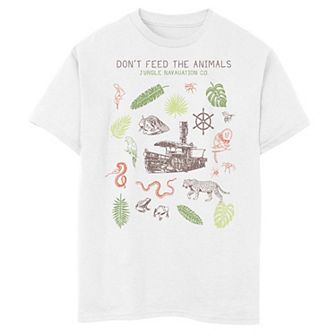 Disney's Jungle Cruise Boys 8-20 Don't Feed The Animals Collage Tee