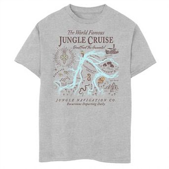Disney's Jungle Cruise Boys 8-20 Map Of The Jungle Tee