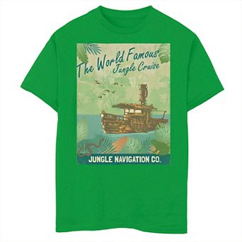 Disney's Jungle Cruise Boys 8-20 The World Famous Cruise Vintage Poster Tee