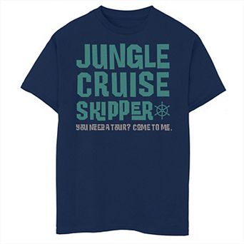 Disney's Jungle Cruise Boys 8-20 Skipper Green Text Tee