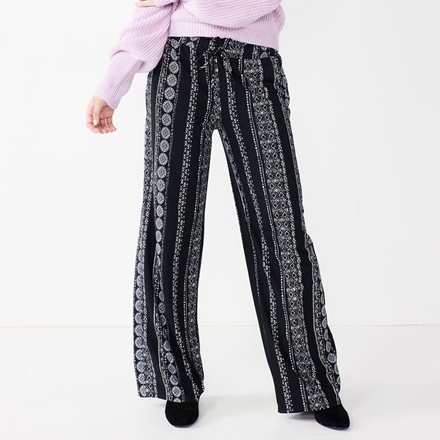 Juniors' Joe B Paperbag Waist Wide Leg Pants