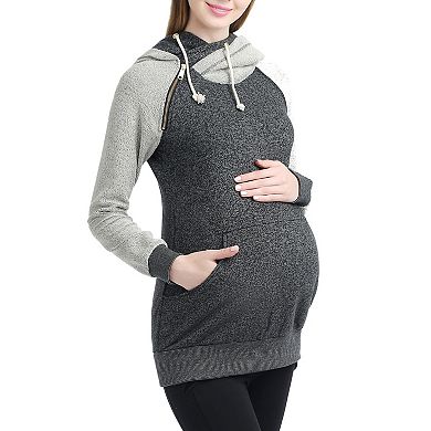 Maternity Pokkori Asymmetrical Zip Hoodie