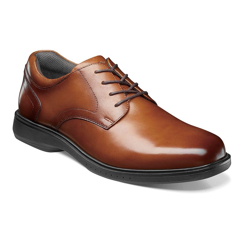 Nunn Bush® Kore Pro Men's Leather Plain Toe Oxford Shoes, Size: 8.5 XW, Red