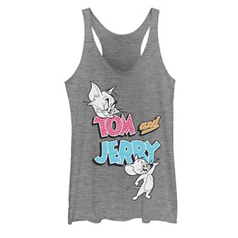 Juniors' Tom and Jerry Cat & Mouse Logo Tank Top