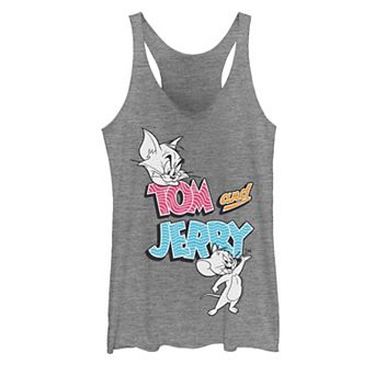 Juniors' Tom and Jerry Cat & Mouse Logo Tank Top