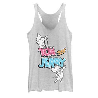Juniors' Tom and Jerry Cat & Mouse Logo Tank Top