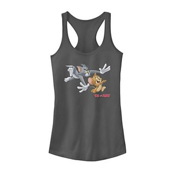 Juniors' Tom And Jerry Classic Style Chase Portrait Tank Top