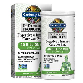 Garden of Life Dr. Formulated Probiotics Digestive & Immune Care with Zinc Supplement
