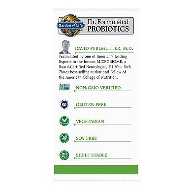 Garden of Life Dr. Formulated Probiotics Digestive & Immune Care with Zinc Supplement