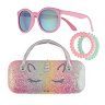 Girls Elli by Capelli 4-pc. Chunky Glitter Unicorn Sunglasses & Hair Coils Set