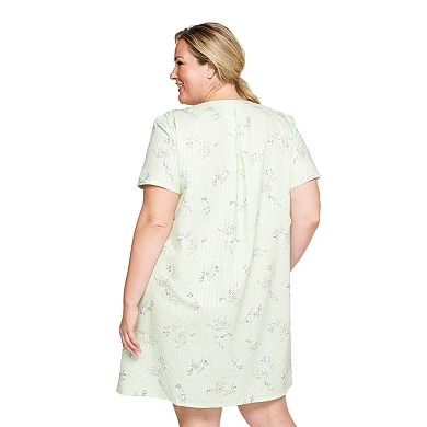 Plus Size Croft & Barrow® Short Sleeve Zipper Duster Robe