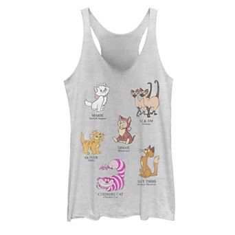 Disney's Mickey And Friends Juniors' Cat Names And Breeds Tank Top
