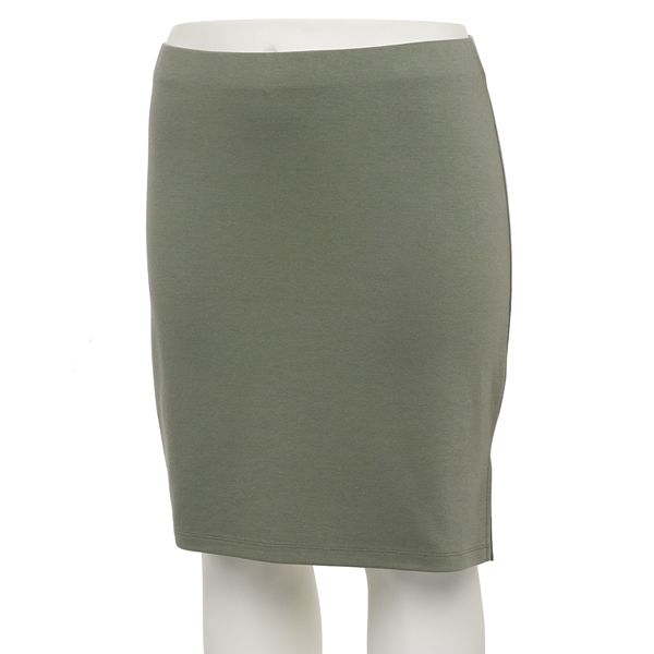 Juniors' Plus Size SO® Bodycon Side Slit Mini Skirt