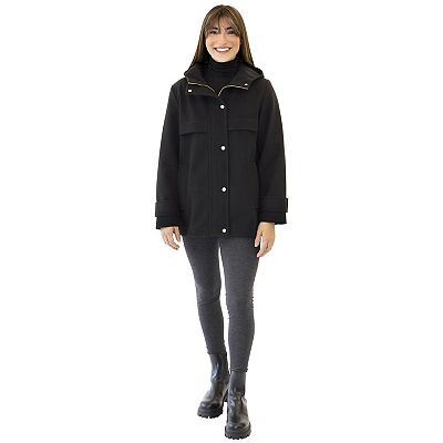 Women's Nine West Hooded Duffle Coat