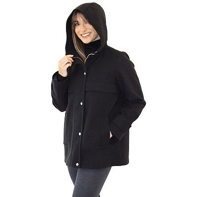 Women's Nine West Hooded Duffle Coat