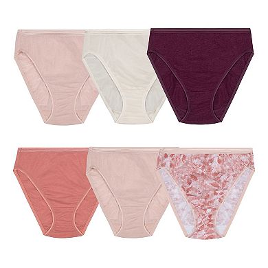 Women's Fruit of the Loom® Signature 6-pack Ultra Soft Hi-Cut Panty Set 6DUSKHC