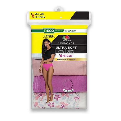 Women's Fruit of the Loom® Signature 6-pack Ultra Soft Hi-Cut Panty Set 6DUSKHC