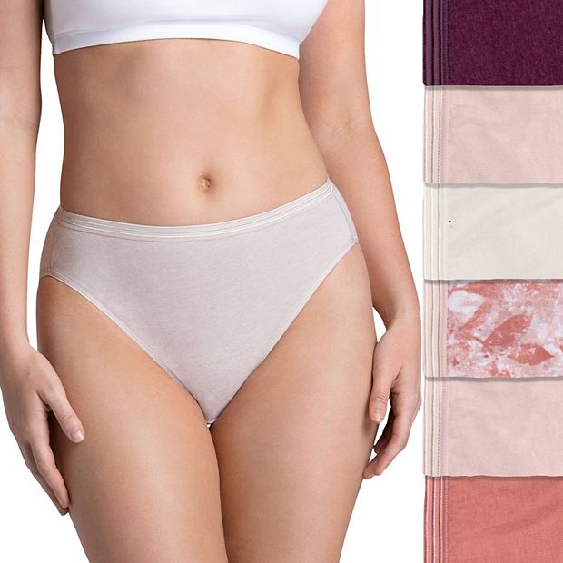 Women's Fruit of the Loom® Signature 6-pack Ultra Soft Hi-Cut Panty Set  6DUSKHC