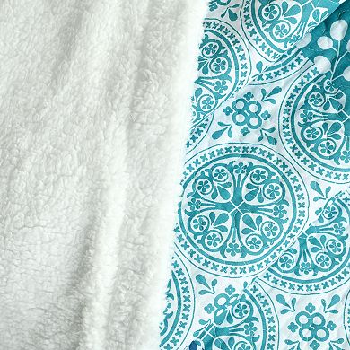 Lush Decor Bohemian Stripe Sherpa Throw