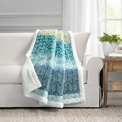 Lush Decor Bohemian Stripe Sherpa Throw