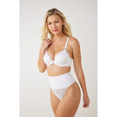 Maidenform Firm Control Shapewear Tame Your Tummy Lace Thong Panty 0049