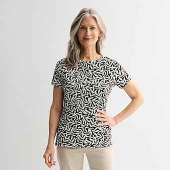 Petite Croft & Barrow® Essential Crewneck Tee