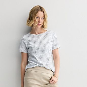 Petite Croft & Barrow® Essential Crewneck Tee