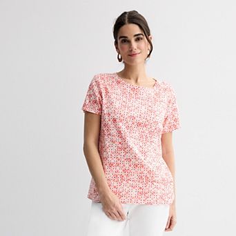 Petite Croft & Barrow® Essential Crewneck Tee