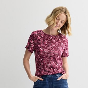 Petite Croft & Barrow® Essential Crewneck Tee