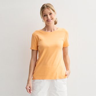 Petite Croft & Barrow® Essential Crewneck Tee