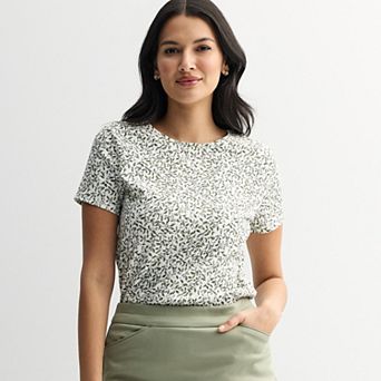 Petite Croft & Barrow® Essential Crewneck Tee