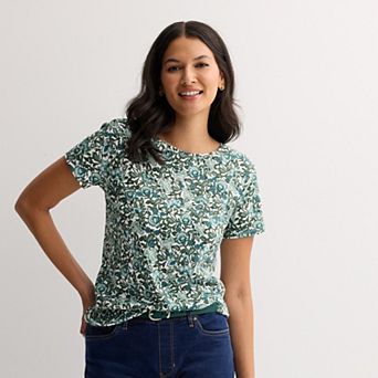 Petite Croft & Barrow® Essential Crewneck Tee