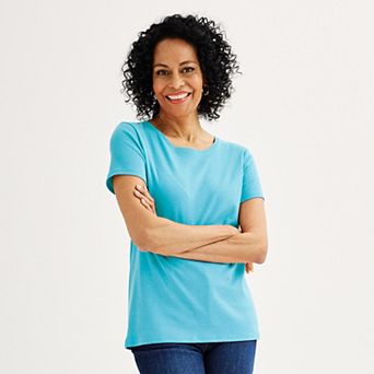 Petite Croft & Barrow® Essential Crewneck Tee