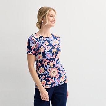 Petite Croft & Barrow® Essential Crewneck Tee