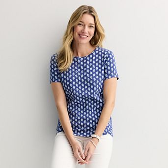 Petite Croft & Barrow® Essential Crewneck Tee