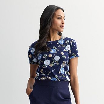 Petite Croft & Barrow® Essential Crewneck Tee