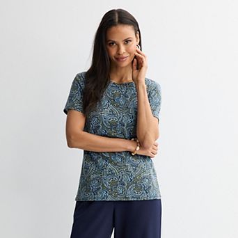 Petite Croft & Barrow® Essential Crewneck Tee