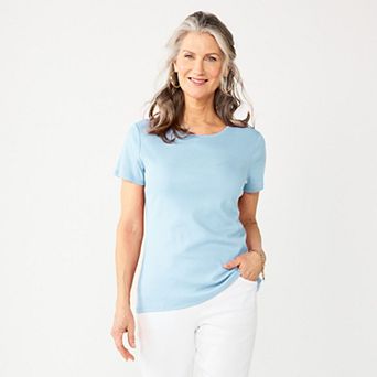 Petite Croft & Barrow® Essential Crewneck Tee