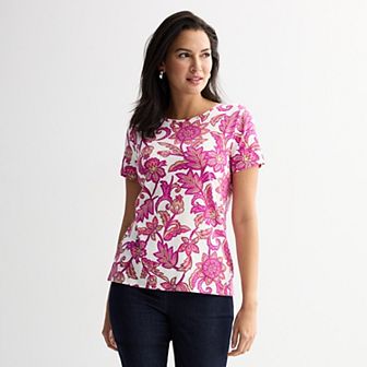 Petite Croft & Barrow® Essential Crewneck Tee