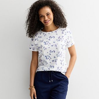 Petite Croft & Barrow® Essential Crewneck Tee