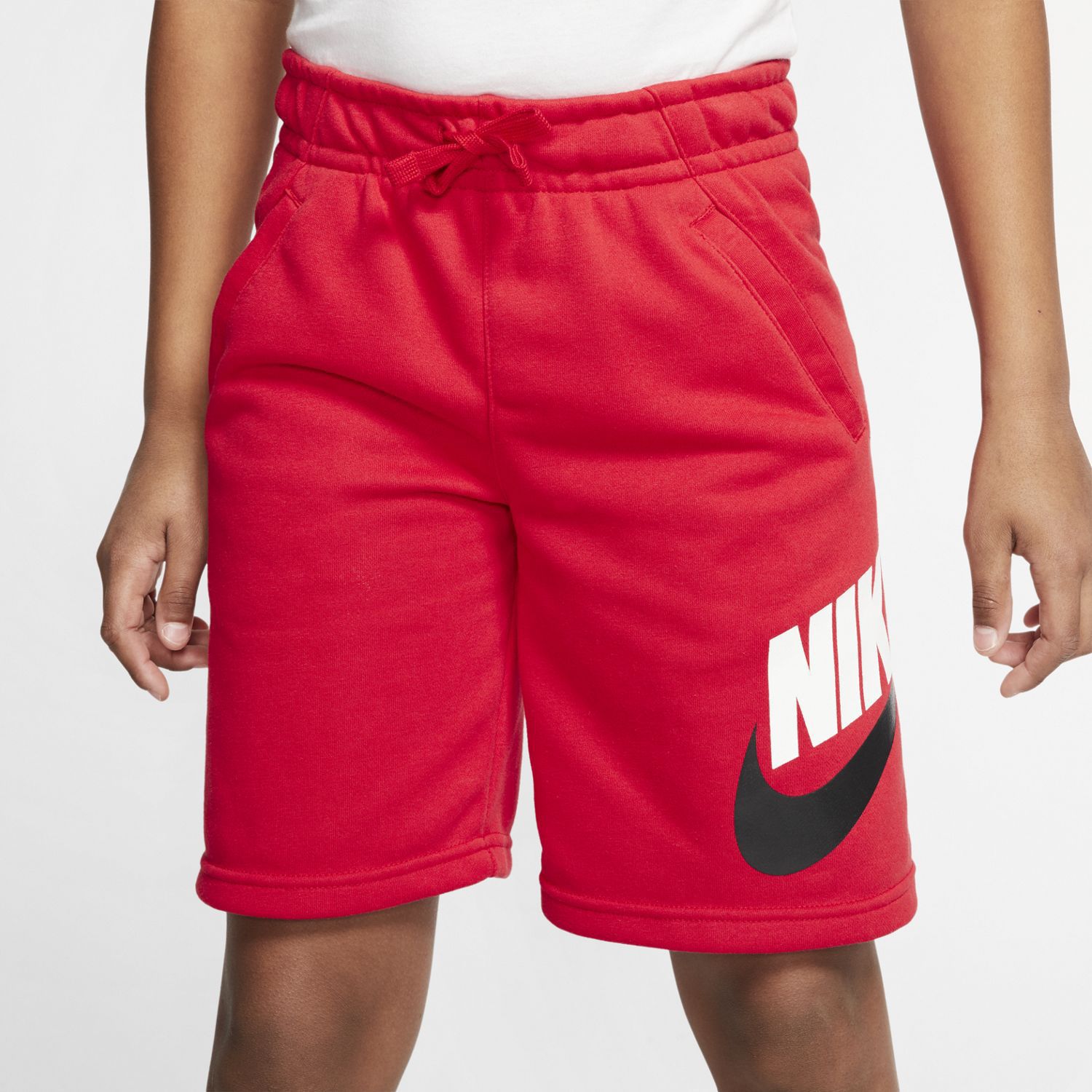 nike sweat shorts red