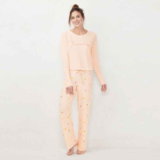 Thermal-Knit Pajama Pants For Women