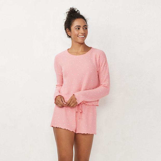 Waffle Knit Short Pajama Set