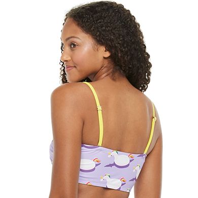 Juniors' UNDERCURRENT Graphic Convertible Bandeau Bikini Top