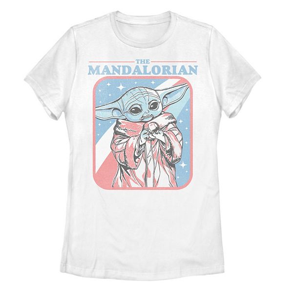 Juniors' Star Wars: The Mandalorian Fourth Of July Grogu Americana Tee