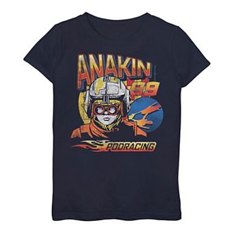 Girls 7-16 Star Wars Anakin 99 Podracing Portrait Tee
