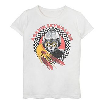 Girls 3-16 Star Wars: The Phantom Menace Anakin Skywalker Podracer Portrait Tee