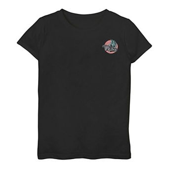 Girls 3-16 Star Wars Millennium Falcon Fly By Left Chest Portrait Tee