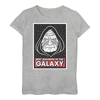 Girls 7-16 Star Wars Emporer Palpatine Best Grandpa In The Galaxy Poster Tee